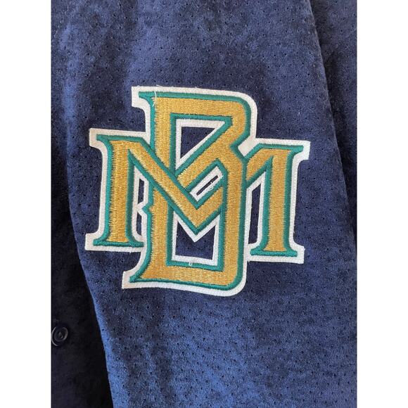 VTG Genuine Merchandise by Majestic Milwaukee Brewers Blue Button Up Jersey XL - Picture 9 of 13